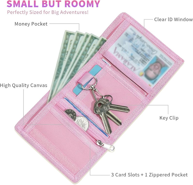 cotmcor Girls Wallet for Kids Initial Pink Wallets, Christmas Stocking Stuffers Birthday Gifts Ideas for 6 7 8 9 10 11 12 Year Old Teen Girl, Sparkly Cute Toddler Purse Valentines Gift Trendy Stuff, Letter A - Image 3